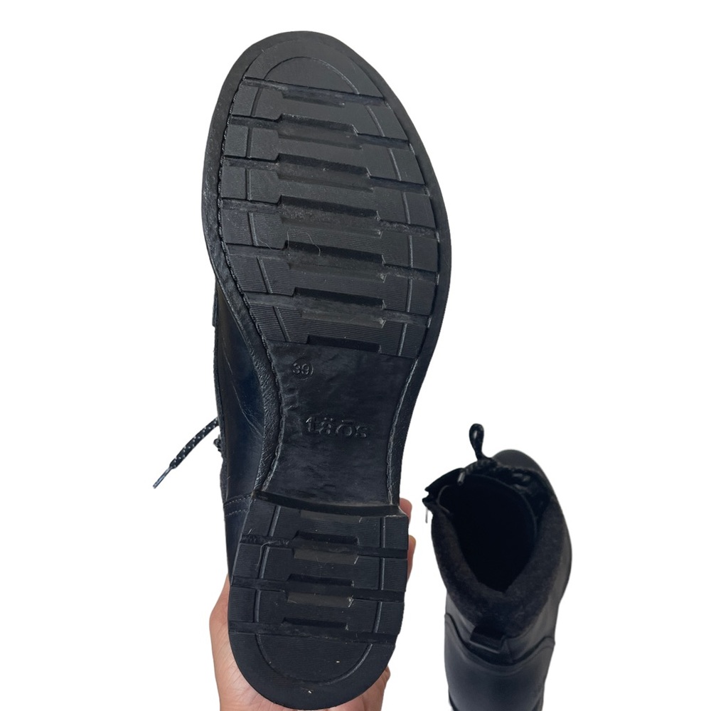 Taos CutieWomen’s Black Leather Hiking Gorpcore Size 8.5 - Picture 8 of 12